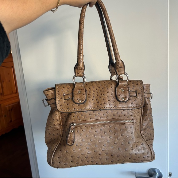 Brown Faux-Leather Tote Bag - Picture 3 of 6